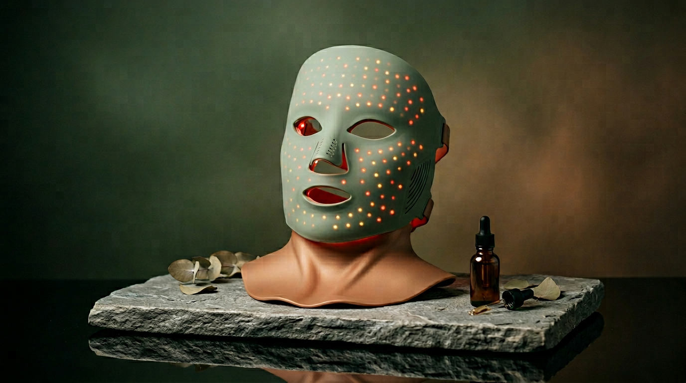 Maschera LED con estensione collo e décolleté